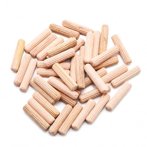 48Pcs 6mm x 25mm / 1/4 Inch x 1 Inch Wooden Dowel Pin - size: 6 x 25mm