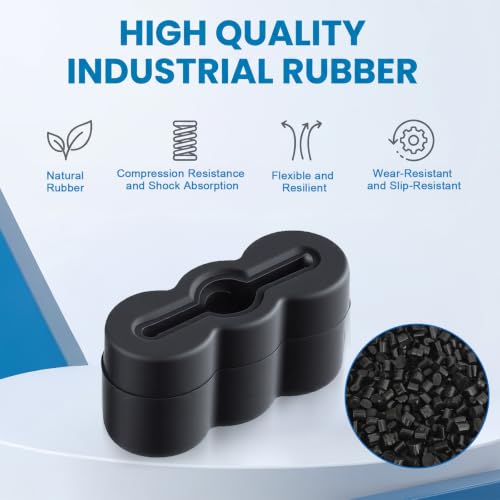 20Pcs Drawer Stoppers Slide Bumper, Rubber Drawer Slides End Stoppers Replacement Parts, Black Drawer Stoppers for Dresser Cabinets Kitchen Furniture Wardrobes