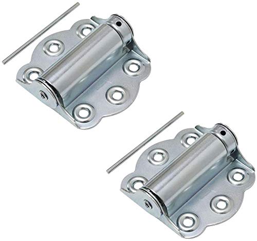Litepak Adjustable Screen Door Hinge Professional Grade Hardware Self-Closing Easy Install (2 Pack, Zinc Plated) - color: Zinc Plated, size: 2 Pack