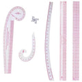 Sewing Rulers,Clear Metric French Curve Sewing Rulers Set for Pattern Making Drafting,Quilting,Clear Plastic Fashion Designer Ruler Kit in Inches， 6PCS - color: 6-piece Set