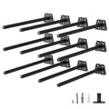 NEODROP 12-Pack 10 Inch Hidden Floating Shelf Bracket, Heavy Duty Blind Shelf Support Hardware | Invisible Wall Brackets for Kitchen, Fireplace Mantel Wood Shelves | Black Powder Coated Solid Steel - size: 10 Inch, style: 12 Pack
