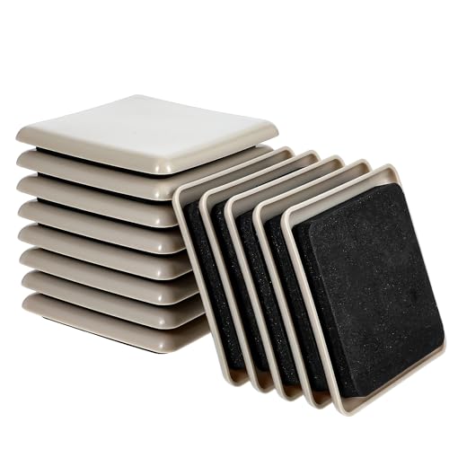 20pcs 3.5 Inch Furniture Sliders, Square Sliders for Moving Furniture