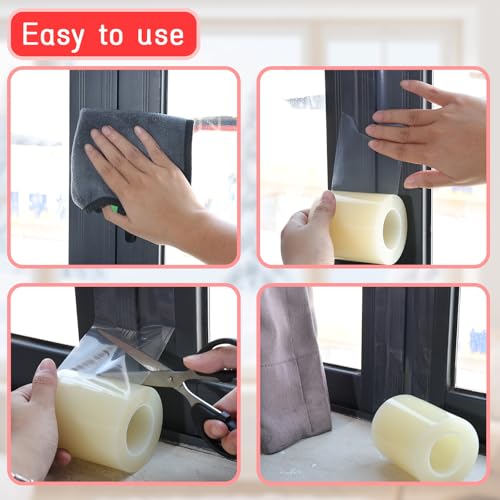 Window Sealing Tape, Window AC Insulation Tape,No Residue,3 Inch x 65 FT - color: Clear, size: 3 Inch x 65 FT