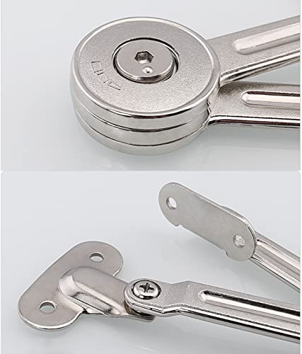 4 Packs [Upgraded] Qrity Cabinet Cupborad Furniture Door Lift Stay Support Hinge Damper - Support Up to 20KG - Opening Angle 75°/90°/110° - Come with Hex Key - size: 4 PCS