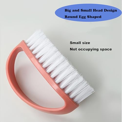 Scrubbing Brushes for Cleaning Small Scrub Brush with Nylon Stiff Bristles - color: Pink + Purple