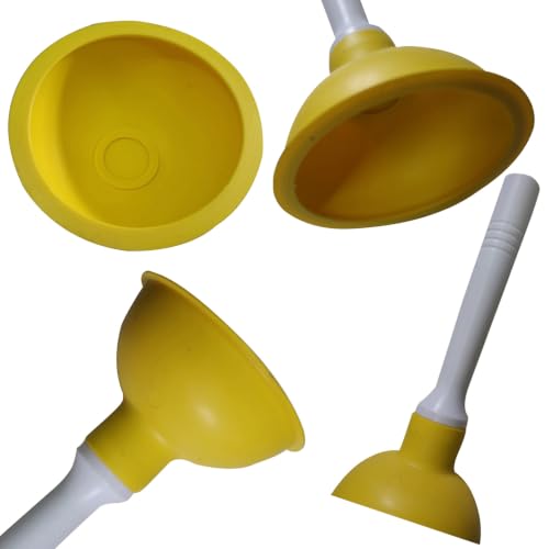 Drain Plunger, Mini Sink Unclogger, Small 4-Inch Clog Remover - color: Yellow