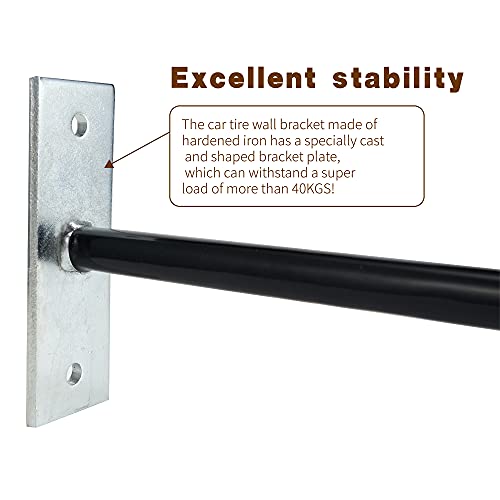 Sinoer 10 Inch Wall Mount Steel Tire Hooks,4 Pack Black - color: 4 Pack – Black