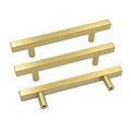 Goldenwarm 10 Pack 4 Inch Gold Cabinet Handles Brushed Brass Kitchen Pulls - color: Gold, size: 4 Inch Hole Center