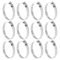 Generic 12 Pcs Hose Clamp 2-5/16"-3-1/4" (59-82mm) 304 Stainless Steel Adjustable Worm Gear Hose Clamp with Phillips Screw Assortment Kit for Fuel Line Pipe Plumbing Automotive Tube
