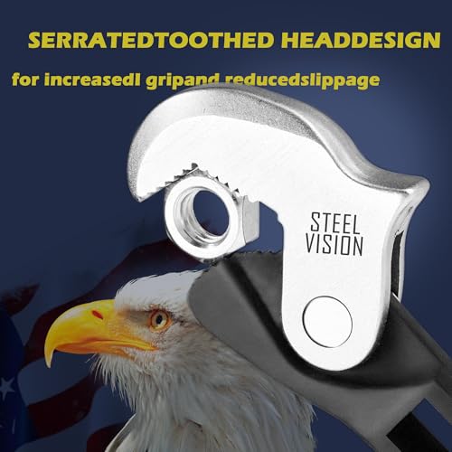 3-Piece Adjustable Crowfoot Wrench Set: Spring Loaded Auto Adjusting Wrench, 5–32mm (3/16"–1-1/4"), Self-Adjusting Universal Wrench, Male & Female Square Drives for Ratchet, Breaker Bar, Extension Bar - size: 3pc (5-32mm)