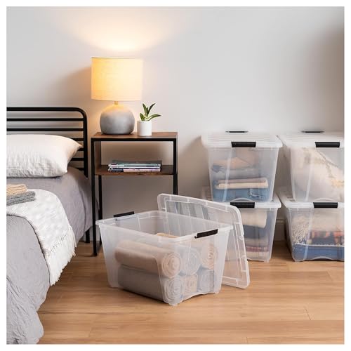 IRIS USA 6-Pack 54 Quart Storage Bins with Lids, Clear - color: Clear, size: 54 Qt, style: 6 Pack