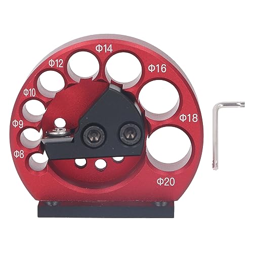 Ejoyous Dowel Maker Jig Kit, Adjustable Dowel Rod Maker Cutter Plate Aluminum Alloy Pin 8 to 20mm Round Holes, for Wooden Rods Sticks Woodworking