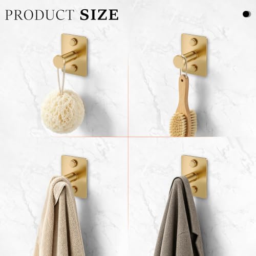 5 Pieces Bathroom Hardware Set Brushed Gold Towel Bar Set Stainless Steel Towel Racks for Bathroom Wall-Mounted 23.6 inch - color: Brushed Gold