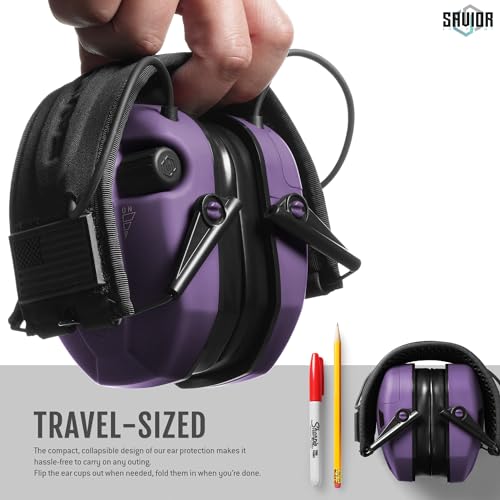 Savior Equipment Apollo Electronic Earmuffs For Shooting w/Gel Ear Pads, 24dB NRR, Noise Cancelling Ear Protection Headset