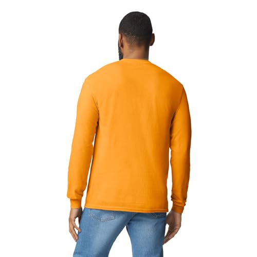 Gildan Adult Heavy Cotton Long Sleeve T-Shirt, Style G5400, 2-Pack - color: Gold, size: Small