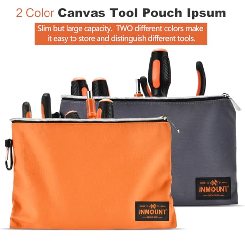 Tool Backpack with 2 Small Tool Bags – LOKASS Heavy Duty Backpack Tool Bag with Molded Base,1680D Tool Organizer with Laptop Compartment & Combination Lock, Water-Resistant Electrician & HVAC Tool Bag - color: Dark Black