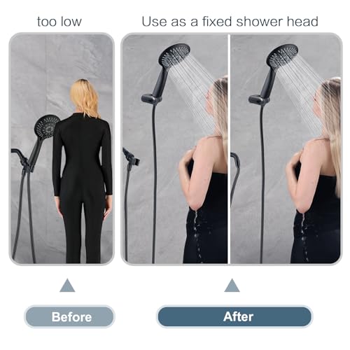 BRIGHT SHOWERS Shower Head Holder Wall Mount, Adjustable Handheld Shower Wand Holder with Universal Fit and Angle Adjustment, Oil-Rubbed Bronze - color: Oil Rubbed Bronze, style: Screw Mount - Multi-Angle