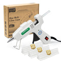 SHJADE Hot Glue Gun with 30 Glue Sticks, 20W Mini Hot Melt Gun Kit(White) - color: White-new Packaging