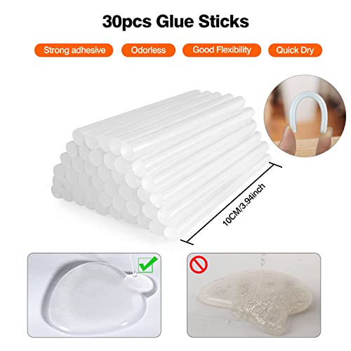 SHJADE Hot Glue Gun with 30 Glue Sticks, 20W Mini Hot Melt Gun Kit(Green) - color: Green