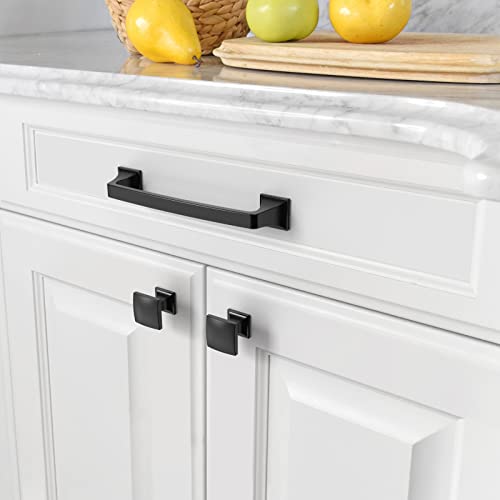 Amerdeco 10 Pack 1 Inch Matte Black Cabinet Knobs - color: Matte Black, size: 1.33"/34MM Diameter