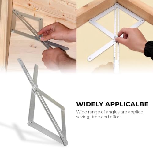 Corner Angle Finder - Miter Saw Protractor Bevel Gauge Tool with Scales, Goniometer Ruler for Woodworking, Carpenter, Construction, DIY Measurement, Aluminium Alloy Premium Digital Angle Finder