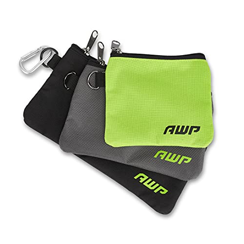AWP Accessory Tool Pouches with Carabiner Hooks, Tool Belt Accessory, Three Different Sizes, Pack of 3 - size: 10" x 2" x 6"