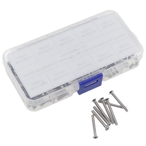Metric M3 304 Stainless Steel Phillips Flat Head Screw Assortment Kit - size: M3