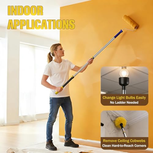 1.5-3FT Paint Roller Extension Pole, Sturdy Multi-Purpose Extendable Pole - size: 3 Feet