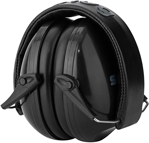Snug Kids Earmuffs – Noise Reduction for Toddlers & Children – Adjustable, Lightweight, Foldable, Soft & Comfortable - color: Black