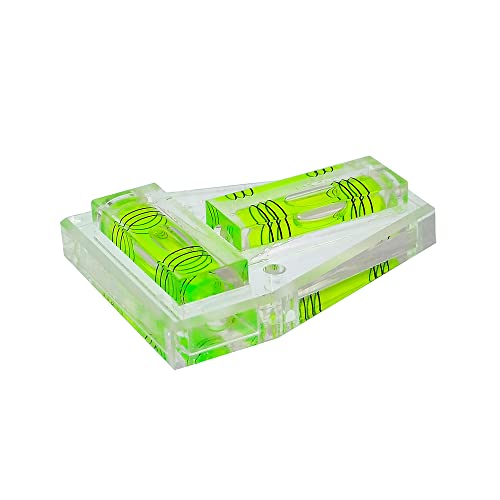 Three line T-type mini level platform can use a level meter, small ruler, and the bubble bead is highly transparent (green)