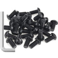 35 Pieces M6 x 12mm Button Head Socket Cap Screws, Thread Pitch 1.0mm, Sutemribor M6 Black Screws, 10.9 Grade Alloy Steel, Black Oxide Finish, Fully Threaded - size: M6 x 12mm, style: Button Head