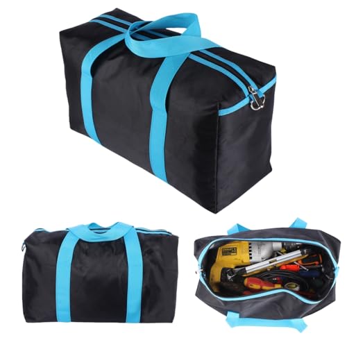 BLIRITEL 20 Inch Heavy Duty Wide Mouth Tool Bag for Men, High Capacity Tool Tote Bag for Electricians, Multipurpose Power Tool Bag Organizer for Mechanics Carpenters - size: 20 Inch