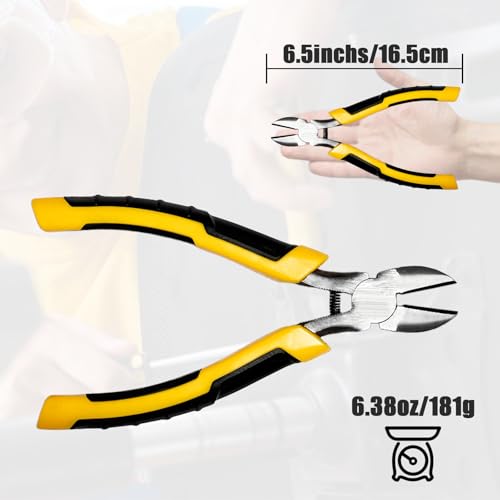 Precision Wire's Cutters Heavy Duty Pliers - Side Cutters, Cutting Pliers, Wire's Cutter Plier, Wire's Snips, Side Cutter Plier, Wire's Cutters for Crafting. (6 inch) - size: 6.5 Inch