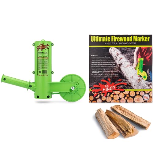 Mingo Firewood Marking Wheel -Chainsaw Firewood Measuring Tool Marking - Measuring Marker - Mingo Marker Firewood Cutting Tools - Firewood Logging Tools (16" Marking Wheel) - size: 16" Marking Wheel