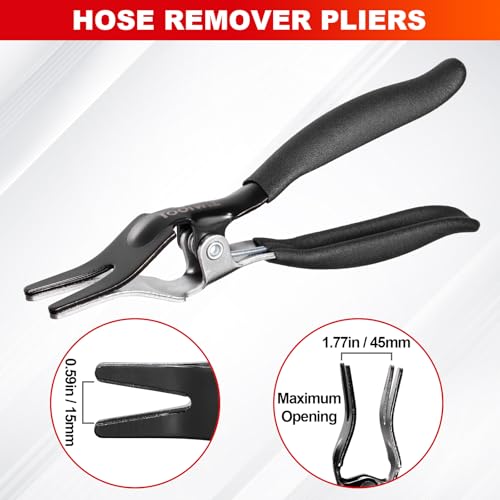 Toolwiz Hose Clamp Pliers Set, 4 Pcs Coolant Radiator Spring Clamp Pliers - size: 4 pcs Hose Clamp Pliers Set