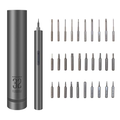 Mini Electric Screwdriver，32 in 1 Precision electric screwdriver set，Small Power Screwdriver Cordless Rechargeable, Electronic Repair Tool Kit for PC, Computer, Laptop, Phone,watch,RC Drone