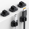 5Pack Cable Spring Holder Clips, Cord Organizer for Desk - Lamicall Adjustable Cord Wire Holder Keeper, Phone Charger Organizer Clips, Wire Cable Management for Nightstand Wall Car Office Desktop | No-Residue Acrylic Adhesive, Phone Charger Wire Keeper, C