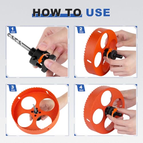 ELECFUN 6 Inch - 152mm Hole Saw Cutter with Pilot Drill Bit