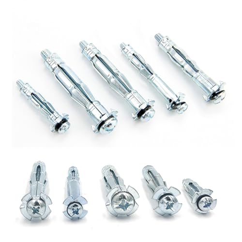 ISPINNER Wall Anchor Setting Tool with 18pcs Molly Bolt Hollow Drive Wall Anchor Screws Assortment Kit, Heavy Duty Anchor Gun for Cavity Anchor Plasterboard Fixing