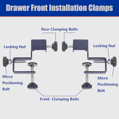 Drawer Front Installation Clamps 2PCS,Cabinet Drawer Installation Clamps,Cabinet Hardware Jig Drawer Jig For Easy and Fast Drawer Front Panel Installation