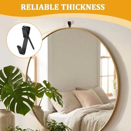 KURUI 214Pcs Picture Hanging Hooks, Renter Friendly Picture Hanging Kit with Heavy Duty Picture Hangers and Hardware Nails, for Frame, Painting, Art and Photo, on Drywall,Plaster, and Wood Wall - color: Black