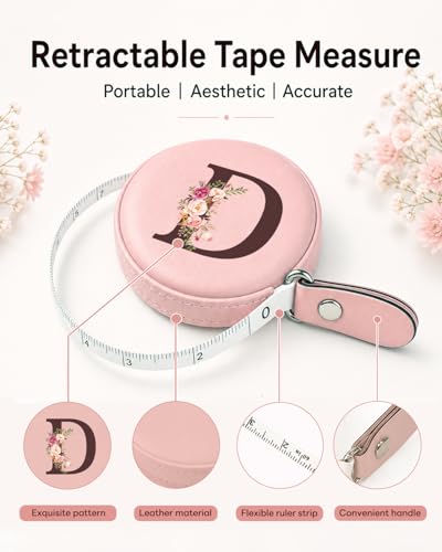 Maicican Retractable Tape Measure, Pink Leather Sewing Measuring Tape, D - color: Tape Measure-Pink D
