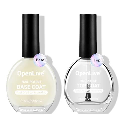 OpenLive Base and Top Coat Nail Polish, 16.5ml Large Volume - color: BT
