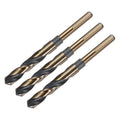 uxcell 3pcs Reduced Shank Twist Drill Bits 14.5mm Black Nitride & Gold Titanium Coated High Speed Steel 4341 with 10mm Shank for Stainless Steel Alloy Metal Plastic Wood - size: 14.5mm x 10mm