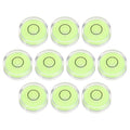 PATIKIL 10pcs Round Bubble Level 25x10mm Mini Circular Bullseye Spirit Levels Measuring Layout Tools for Leveling Camera Tripod Telescope Workshop Turntable Pictures Frame, Green