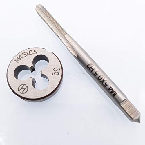 HSS M4.5 x 0.5mm Tap and M4.5 x 0.5mm Die Metric Thread Right Hand