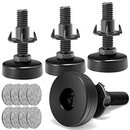 NANMOTUE Leveling Feet Adjustable Furniture Feet, 3/8'' UNC Thread Furniture Levelers, Adjustable Leveling Feet for Table Chairs Cabinets Sofa Raiser, 4PCS Table Leg Levelers - color: 4 Set