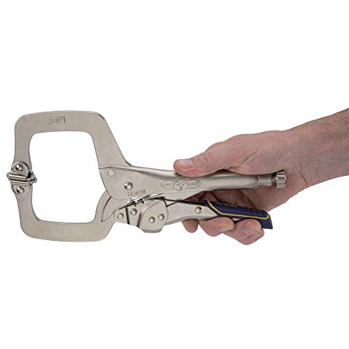 IRWIN VISE-GRIP Welding Pliers, Fast Release, C-Clamp with Swivel Pads, 11-Inch (IRHT82586) - size: 11", style: Pliers w/ Swivel Pads (New)