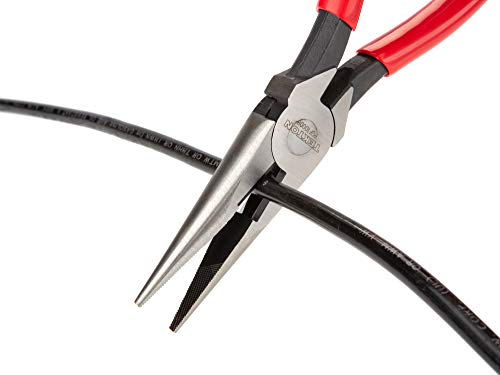 TEKTON 8 Inch Long Nose Pliers | PGF10008 - [Old Version] - color: Serrated Jaw, size: 8 Inch Straight