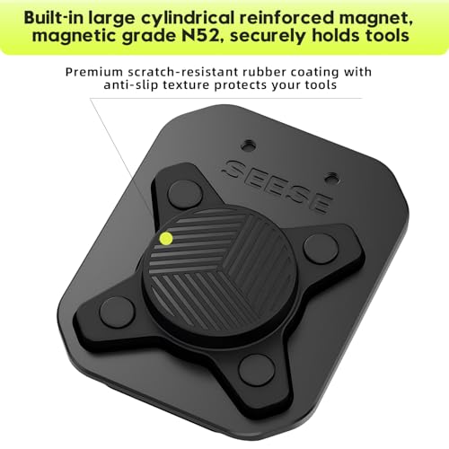 SEESE Strong Magnetic Tool Holder: Magnetic Belt Clip for Power Tools & Hand Tools, Anti-Fall Secure Grip for Home Improvement, Workshop, Electrician